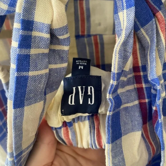 NWT GAP Blue and Cream Plaid Dress - Picture 4 of 5